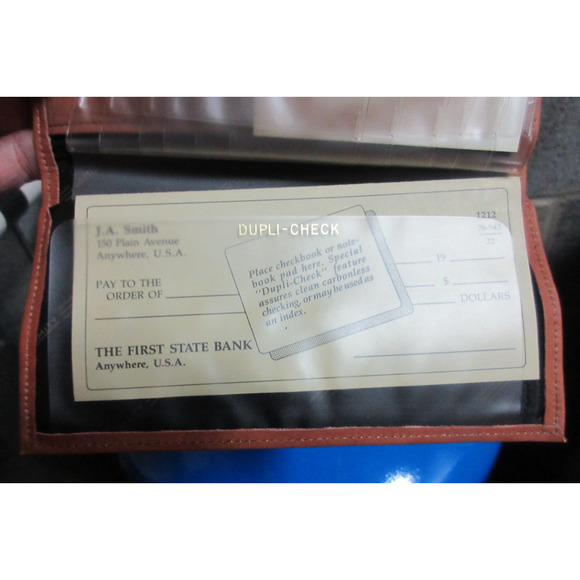 VTG Amity Leather Trim Clutch Wallet Camel Tan Women with BOX NEW - Picture 9 of 14